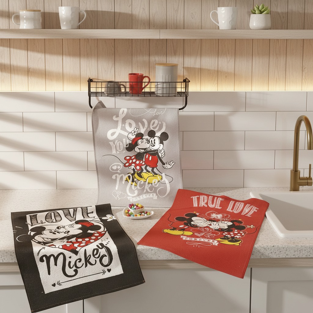 Conjunto de Pano de Copa Mickey e Minnie